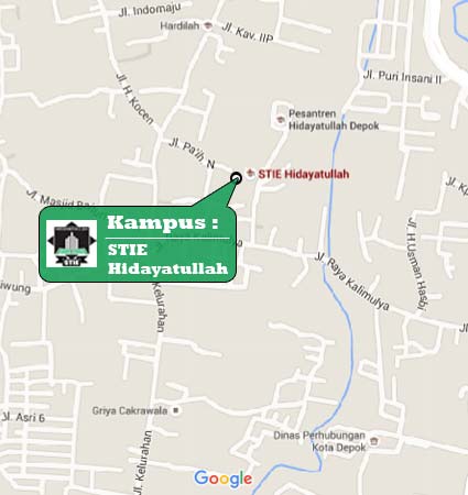 Location Lecture (Google Map) Hidayatullah College of Economics Depok Nomor